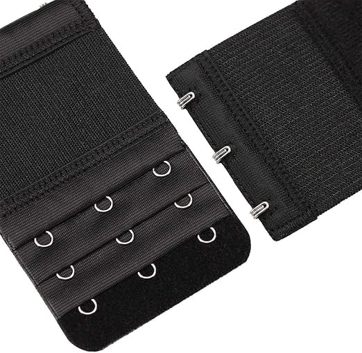 SEFLICA® 3 Pieces Bra Extenders for Women – 3 Hook Bra Extenders For Women, Comfortable Stretchy Bra Extension Straps | Adjustable Bra Back Band Extender for Tight Bras | Black, White & Nude - Image 3