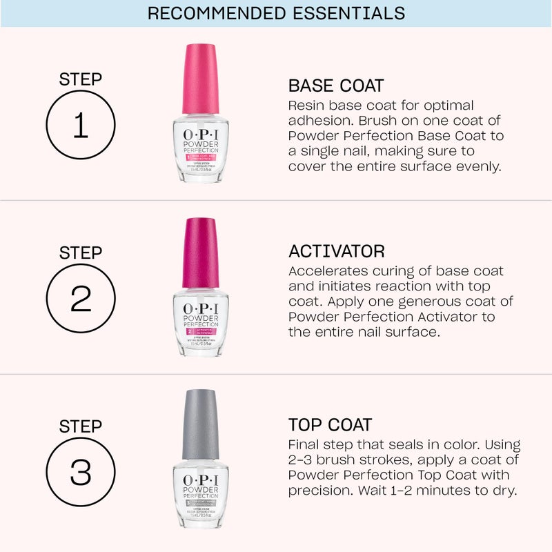 OPI Powder Perfection Humidi-Tea | Opaque Soft Pink Shimmer Nail Dipping Powder | Acrylic Alternative - Image 5