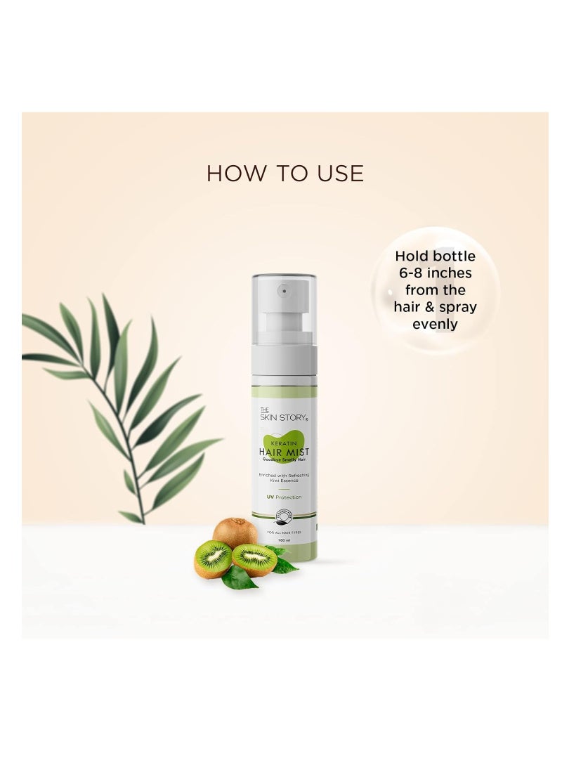 Skin Story Clean Beauty The Skin Story Hair Mist Spray Hair Perfume for UV Protection Frizz Controls Fragrance and Hydration with Keratin Kiwi and Olive Oil  - Image 3