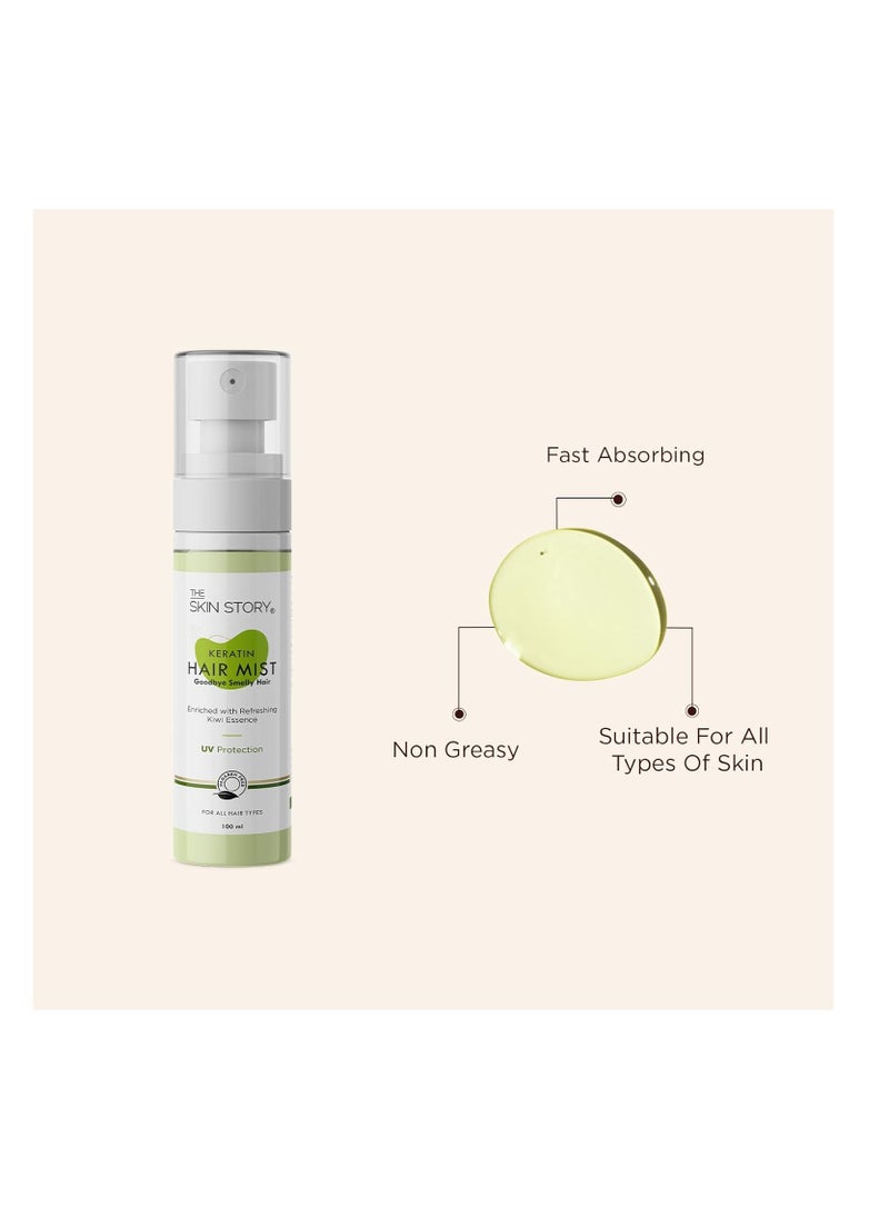 Skin Story Clean Beauty The Skin Story Hair Mist Spray Hair Perfume for UV Protection Frizz Controls Fragrance and Hydration with Keratin Kiwi and Olive Oil  - Image 4
