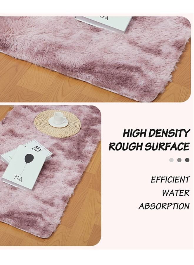 Plush Rug 120*160CM Large Area Living Room Bedroom Decorative Rugs Tie Dye Craft Anti-Skid Thick Floor Carpet Mat  - Image 3