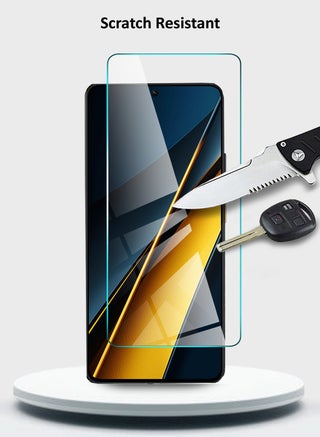 شاومي بوكو F6 5G 2024 / Poco F6 Pro 5G 2024 WTech Premium Series Curved Edged Edged 9H 2.5D واقي شاشة من الزجاج المقسى (MSG9CN) - شفاف - view 3