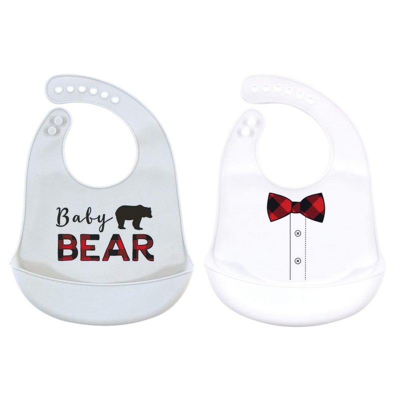 Little Treasure Little Treasure Unisex Baby Silicone Bibs Baby Bear One Size 