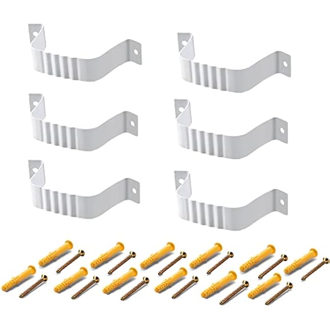 DOWNSPOUT ADAPTER GUTTER DOWNSPOUT STRAP 2X3 LEADER STRAP 2X3 6PCS (WHITE) - Image 2