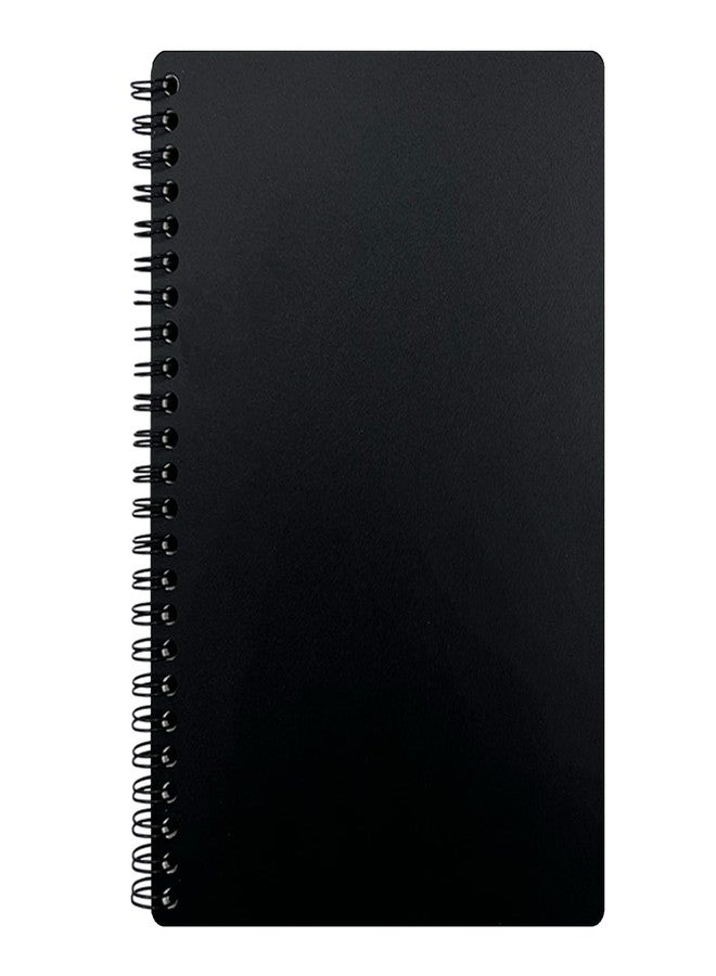 كتاب تخزين ملصقات قابل لإعادة الاستخدام من YUATCYA، ألبوم تجميع ملصقات، منظم ملصقات، مقاس A5 مع غلاف بلاستيكي، 40 ورقة تحرير لحامل تجميع الملصقات (أسود) - Image 1