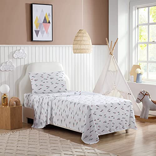 Eddie Bauer Kids - Queen Sheets, Stain-Resistant Toddler Bedding with Matching Sham(s), Super Soft, Ideal Boy Room Essentials (Fish Lake White, Queen) - Image 2