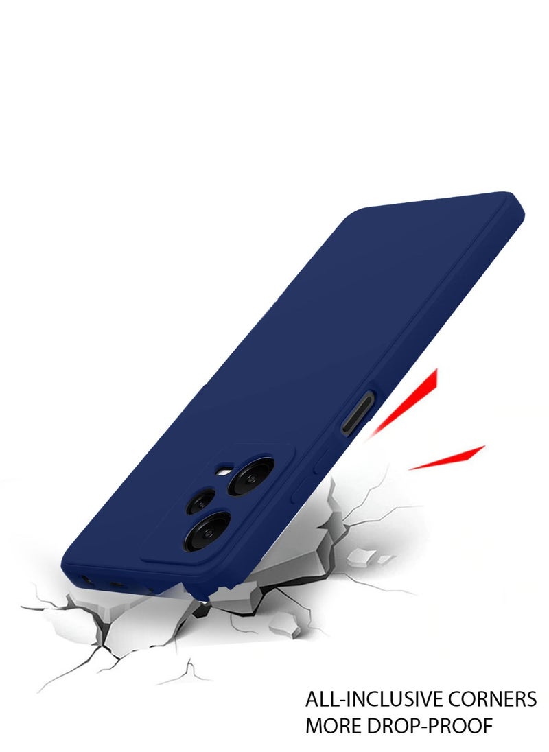 دبليو تيك جراب هاتف TPU رفيع للغاية من السيليكون السائل لهاتف Xiaomi Redmi Note 12 Pro 5G 2022 باللون الأزرق الداكن  - Image 5
