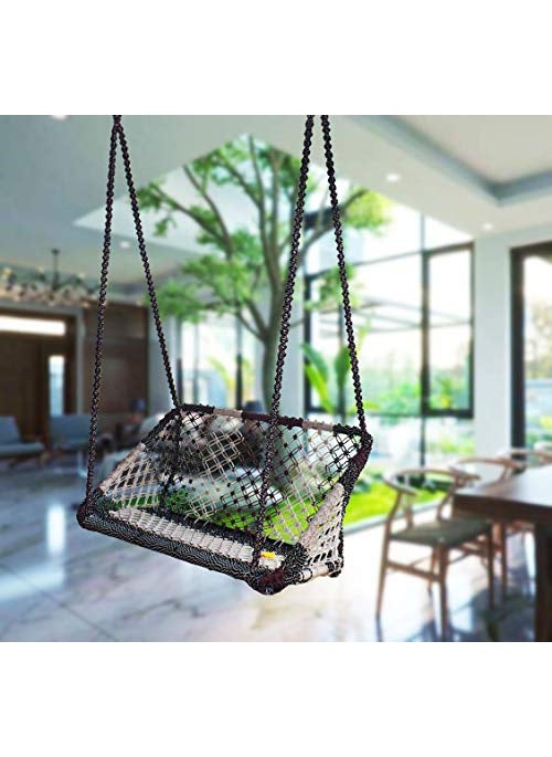 Marshland MARSHLAND Swing Chair Swing for Balcony Outdoor Chairs for Balcony Two Seater Swing for Adult Children 42 inch Large Best in his Category Hand Mate Suitable for Home Balcony Garden Indoor Outdoor  - Image 4