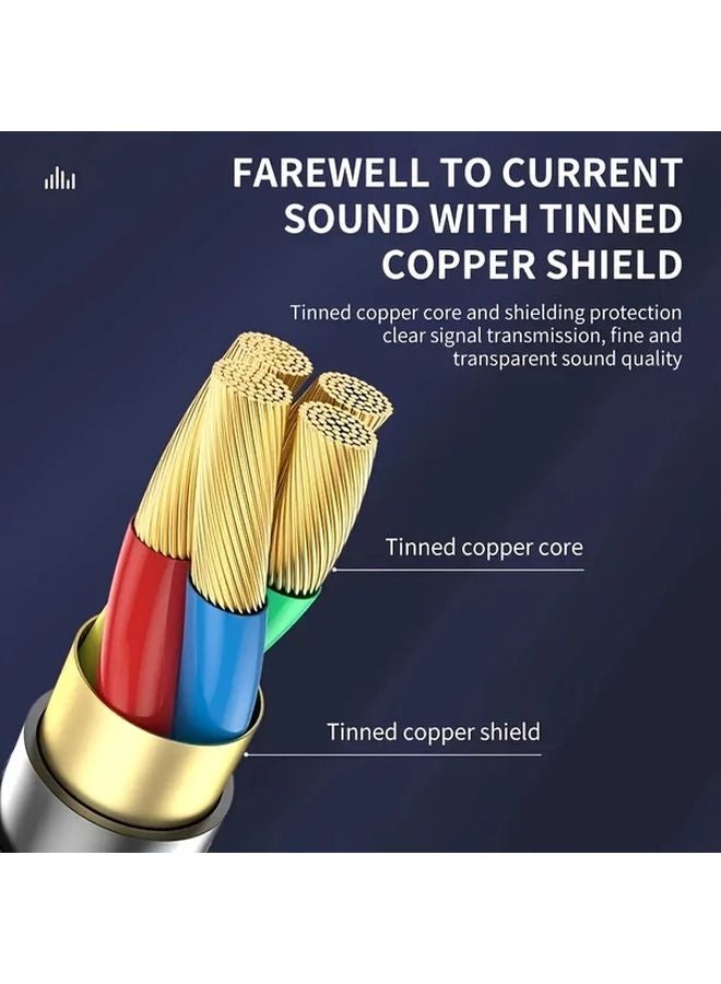 Black 3 5mm AUX Audio Cable Nylon Braid Gold Plated Connectors for Phone Car Speaker - Image 4