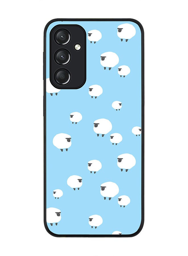 Stylizedd Rugged Black edge case for Samsung Galaxy A05s, Slim fit Soft Case Flexible Rubber Edges Anti Drop TPU Gel Thin Cover- Counting Sheep - Image 1