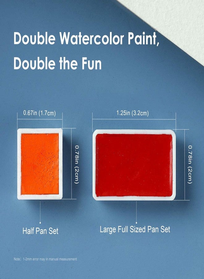 Paul Rubens Watercolor Paint Set Full Pan, 24 Vivid Colors Water Coloring Paint in Pocket Box with Metal Ring, High Transparency Intense and Durable, No Chalky, Perfect for Students, Beginners - Image 3