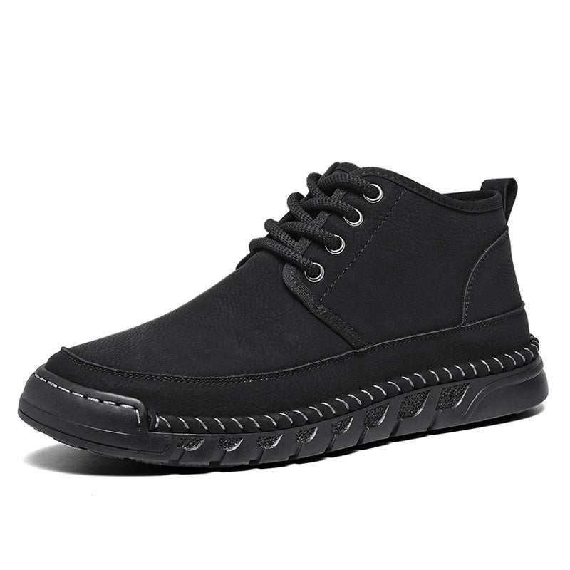 Large Size Cotton Shoes For Men, Winter Velvet Thickeneded Warm Shoes For Men, Cotton Shoes For The Elderly, Snow Boots For Men - Image 1