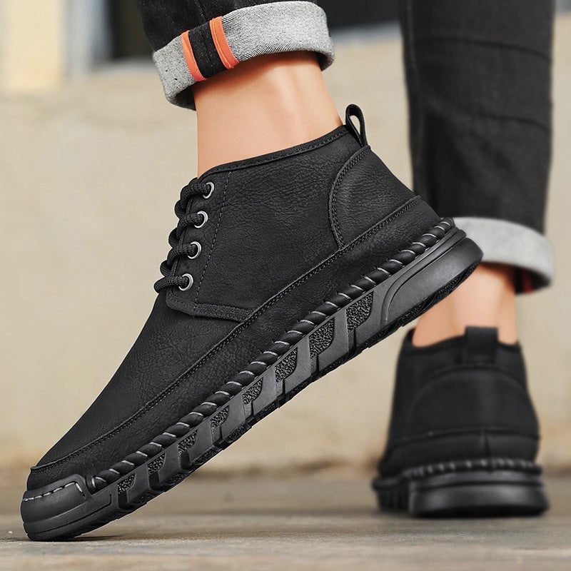 Large Size Cotton Shoes For Men, Winter Velvet Thickeneded Warm Shoes For Men, Cotton Shoes For The Elderly, Snow Boots For Men - Image 5