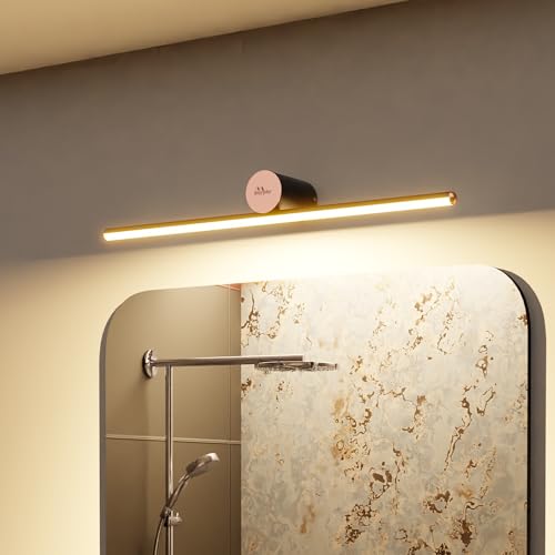 Murphy 12 Watts Black Body Rose Gold Finish LED Picture Photo Frame Light/Bathroom Dressing Table Light Cylinder Shape with 3 Color Changing Light (White,Warm White and Natural White), Pack of 3 - Image 1