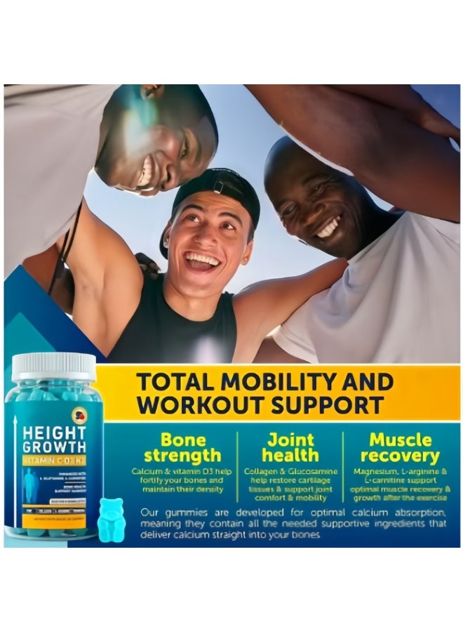 بيودي ✨علكات لزيادة الطول، معزز نمو الطول مع الكالسيوم لقوة العظام، مكمل طبيعي لزيادة نمو العظام، خالي من هرمونات النمو - Image 4