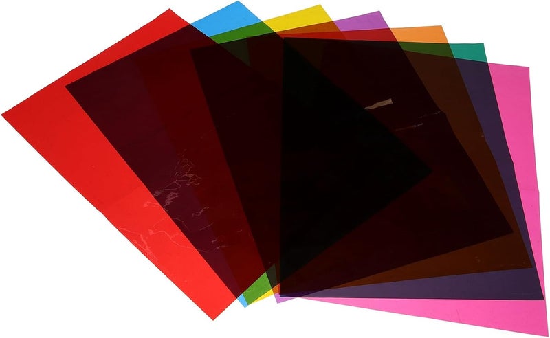 Healeved 21pcs A4 Square Cellophane Sheets Multi-color Candy Wrapping Paper DIY Craft Supplies for ’ Classroom Projects and Packaging - Image 1