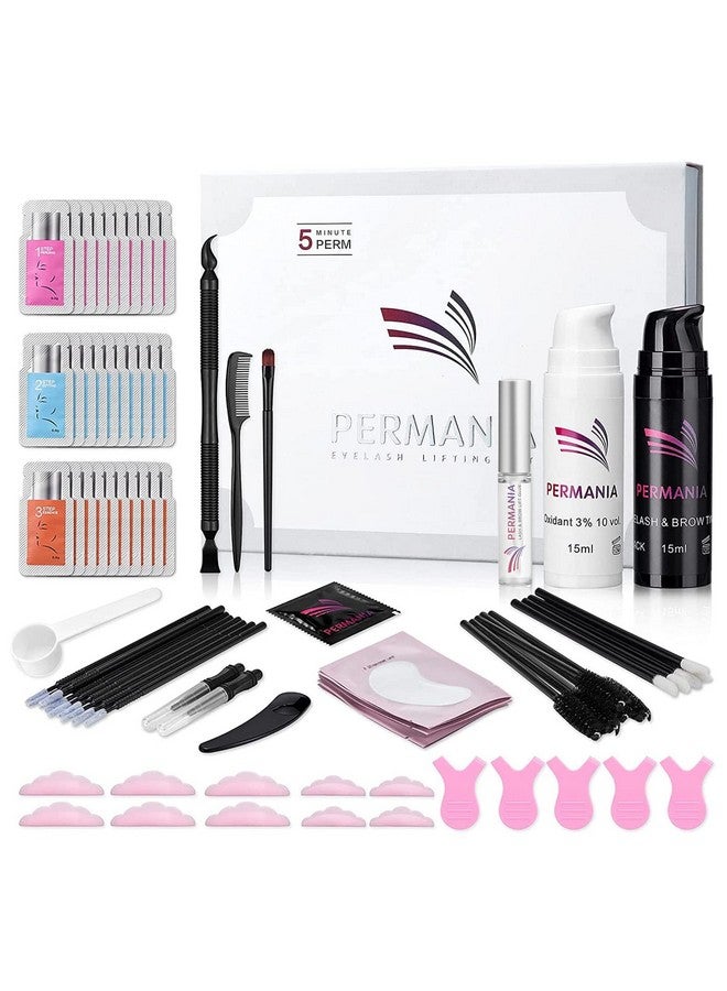 PERMANIA Lash Lift With Black Color Kit, Quick Eyelash & Brow Lamination 15 Mins Coloring Natural Black Result In Lash Enhancers & Primers  - Image 1