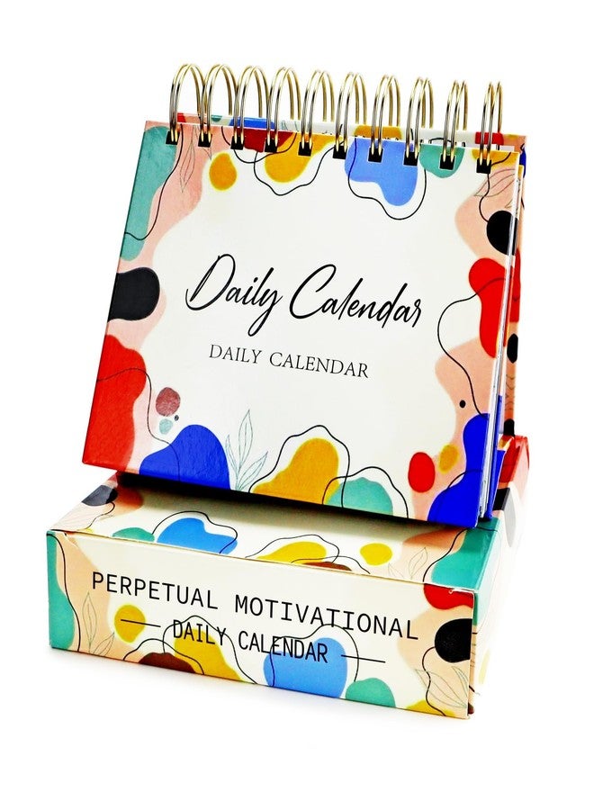GAUENEEN Motivational and Perpetual Daily Calendar, Planners Undated Standing Flip Desk Calendar with Inspirational Quotes, Daily Affirmations Desk Accessories for Women - Image 1