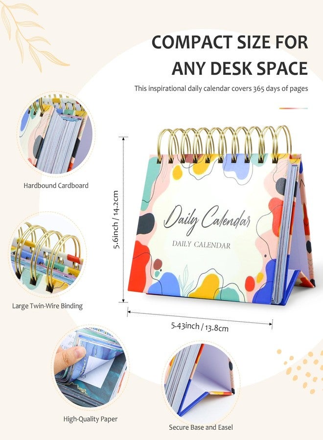 GAUENEEN Motivational and Perpetual Daily Calendar, Planners Undated Standing Flip Desk Calendar with Inspirational Quotes, Daily Affirmations Desk Accessories for Women - Image 2