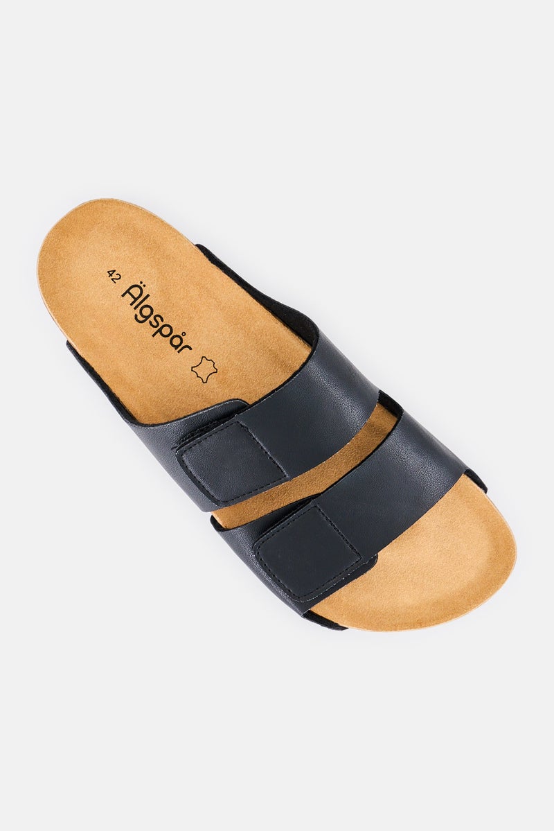 Algspar Men Velcro Sandals, Black - Image 4