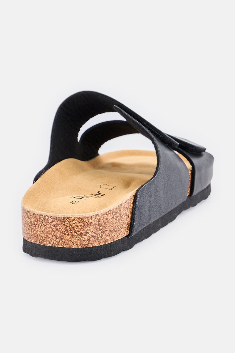 Algspar Men Velcro Sandals, Black - Image 3