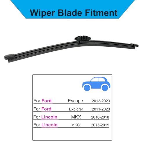 DAZOM 11 Inch Rear Windshield Wiper Blades for Ford Explorer 2011-2019, Ford Escape 2013-2019, Lincoln MKX 2015-2018, Lincoln MKC 2015-2019 - Image 2