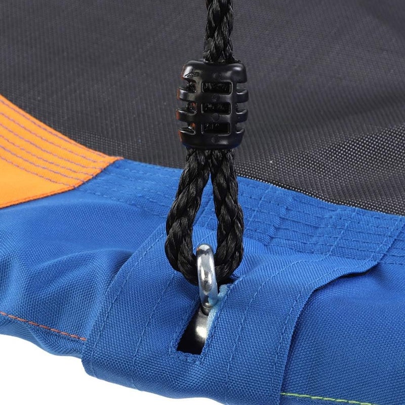 كلاراكو أرجوحة خارجية معلقة على شجرة، مقاس 40 بوصة، أرجوحة على شكل عش، منصة دائرية عملاقة للترفيه للأطفال، مصنوعة من قماش أكسفورد متعدد الألوان 600D - Image 5