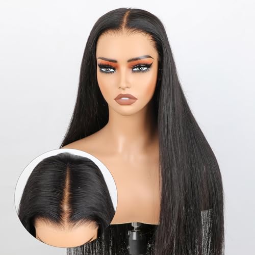 ISEE HAIR MCap Straight Wear Go Glueless Wig Human Hair Pre Plucked Pre Cut 9x6 HD Lace Pre Bleached Tiny Knots Human Hair Wigs For Women 20 Inch