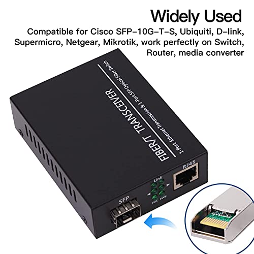 GESD 2PCS 1000BASE-T Gigabit SFP to RJ45 Copper Ethernet Modular Transceiver for Cisco,Meraki,Ubiquiti,D/TP Link,Supermicro,Netgear,Broadcom, 1.25G SFP-T CAT5E/CAT6 up to 100m Mikrotik S-RJ01 - Image 4