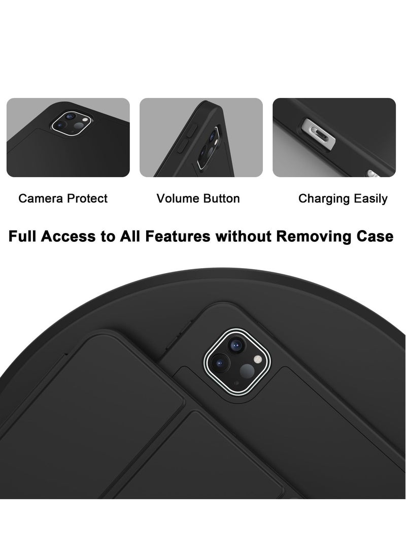 Case For IPad Pro 13 Inch M4 (2024 Model 7th Generation) with Pencil Holder Smart IPad Case Support Pencil Pro and Auto Wake/Sleep Tablet Accessories (Black)  - Image 3
