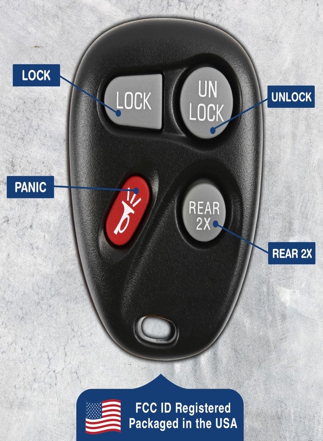 KeylessOption Key Fob Replacement for 1999 2000 2001 Chevrolet Chevy Astro Blazer GMC Jimmy Safari Cadillac Oldsmobile Bravada Remote, 4-Button 15732805, Locksmith Required - Image 5