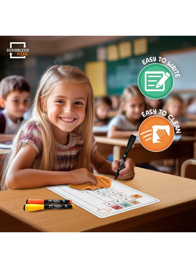 سكريبل دو تمارين القسمة الرياضية، أوراق مسح جافة صغيرة بيضاء مقاس 9 × 12 بوصة، أدوات تعليمية للرياضيات، لوازم رياضيات القسمة الطويلة للصف الثالث، مجموعة من 10 أوراق للفصل الدراسي للمعلمين والطلاب - Image 5