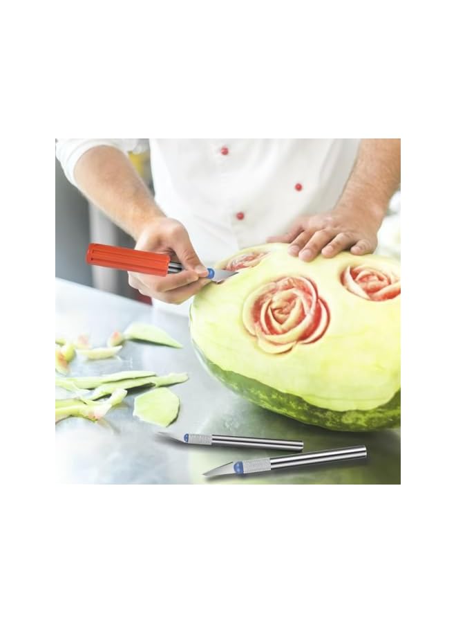 S-TOP 13 PCS Precision Carving Craft Knife, Hobby Knife, Stainless Steel Blades Soft Carry Case, The Perfect Choice for Pumpkin Carving, Model Making and DIY Projects. - Image 3
