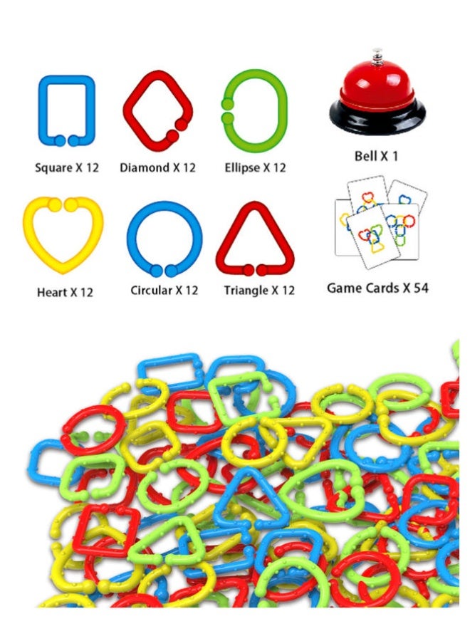 Soofam Board Game,Pack Of 72 Interactive Ring Board Game ,Quick Interactive Ring Multicolour Game For Kids,Intelligence Developement Toy for Children(2-6 Player)  - Image 3