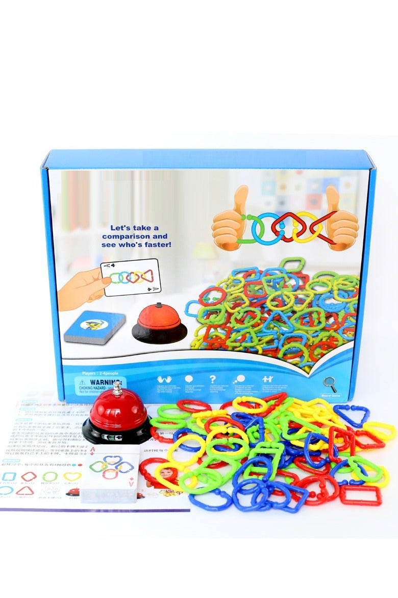 Soofam Board Game,Pack Of 72 Interactive Ring Board Game ,Quick Interactive Ring Multicolour Game For Kids,Intelligence Developement Toy for Children(2-6 Player)  - Image 1