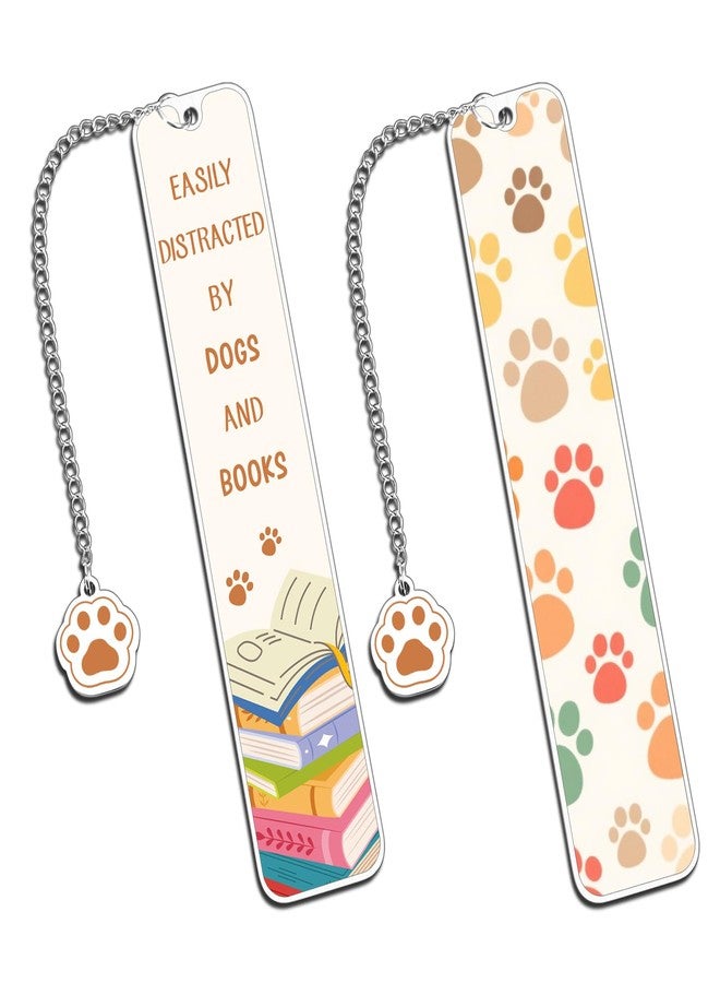 NUBARKO Cute Bookmarks for Book Lovers Dog Lovers Gifts for Women Girls Readers Girls Corgi Golden Retriever Gifts for Girls Dog Themed Gifts for Book Lovers Metal Bookmark Book Marks for Reading Women 2-Side - Image 1
