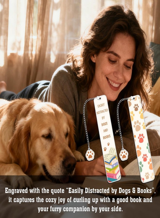 NUBARKO Cute Bookmarks for Book Lovers Dog Lovers Gifts for Women Girls Readers Girls Corgi Golden Retriever Gifts for Girls Dog Themed Gifts for Book Lovers Metal Bookmark Book Marks for Reading Women 2-Side - Image 2