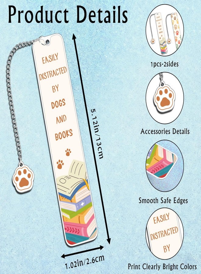NUBARKO Cute Bookmarks for Book Lovers Dog Lovers Gifts for Women Girls Readers Girls Corgi Golden Retriever Gifts for Girls Dog Themed Gifts for Book Lovers Metal Bookmark Book Marks for Reading Women 2-Side - Image 3