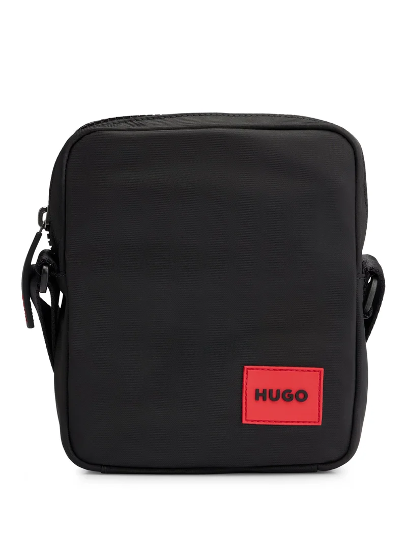 HUGO Reporter bag with red logo patch