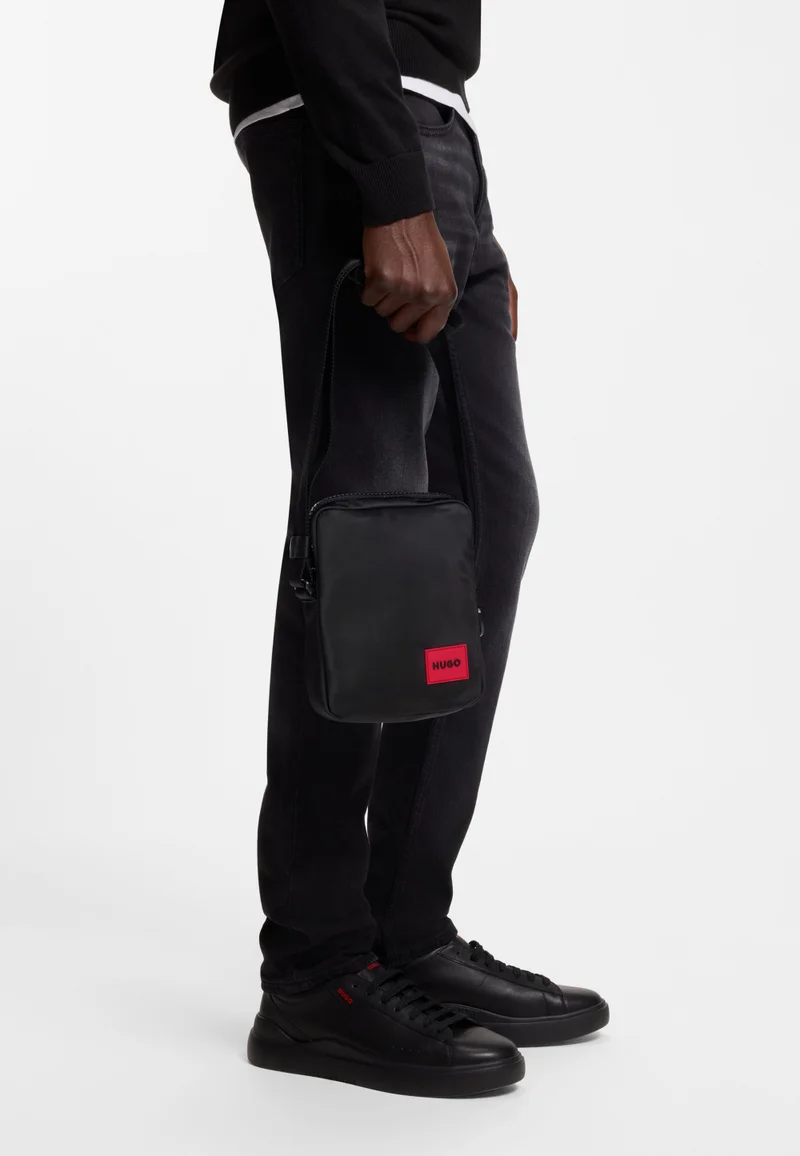 HUGO Black Reporter bag with rubberised logo label for Men | Best Price UAE