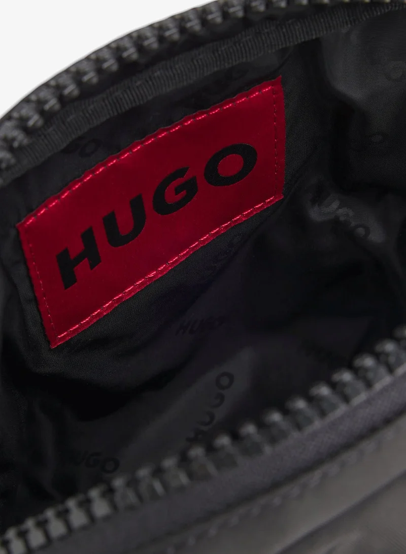 HUGO Black Reporter bag with rubberised logo label for Men | Best Price UAE