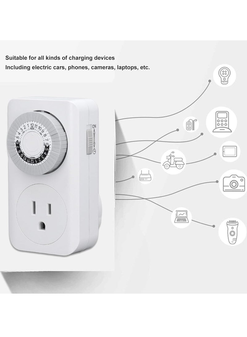 مؤقت ميكانيكي يعمل بالقابس لمدة 24 ساعة ومثبت على الأرض لإضاءة حوض السمك والزراعة المائية والإضاءة الداخلية والأجهزة المنزلية المدرجة في قائمة ETL (المعيار البريطاني) - Image 5