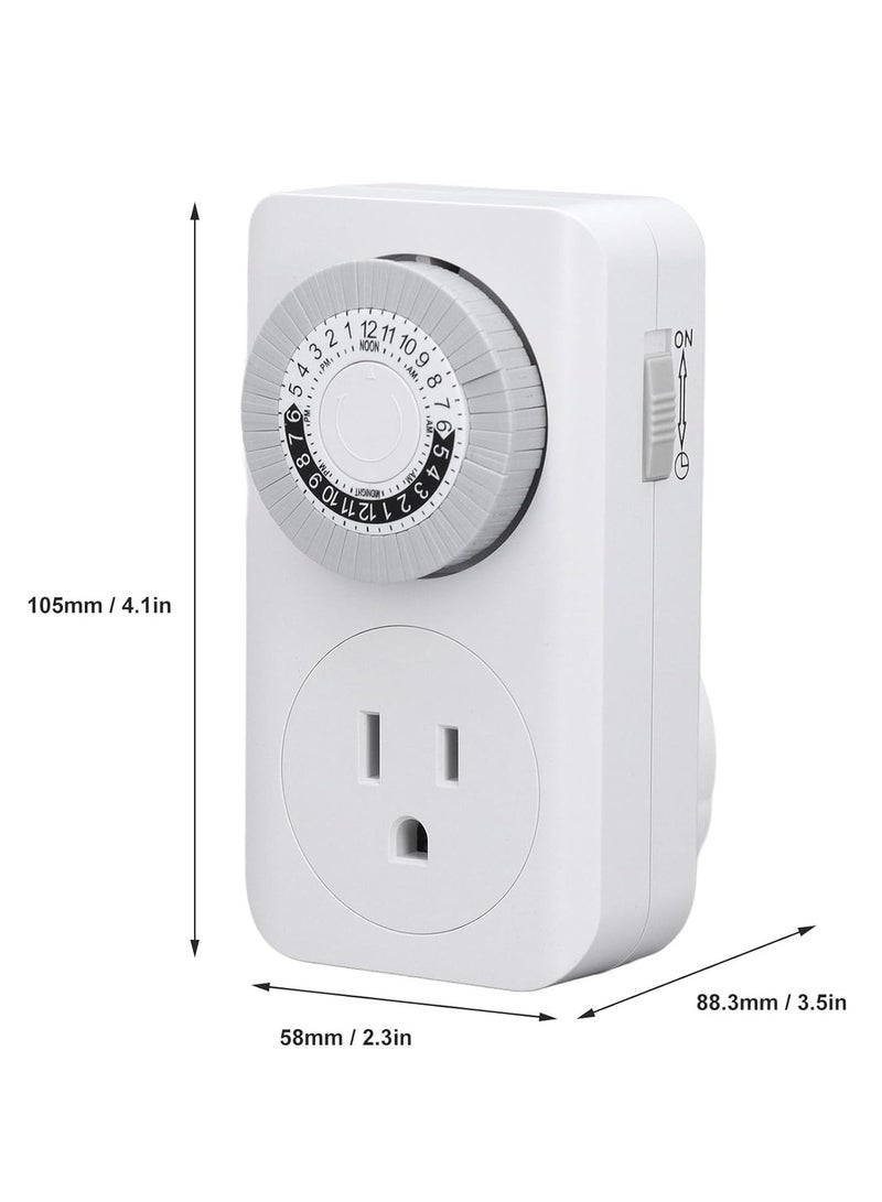 مؤقت ميكانيكي يعمل بالقابس لمدة 24 ساعة ومثبت على الأرض لإضاءة حوض السمك والزراعة المائية والإضاءة الداخلية والأجهزة المنزلية المدرجة في قائمة ETL (المعيار البريطاني) - Image 2