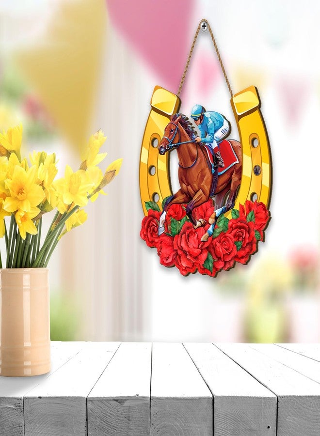Yarcooly Kentucky Decorations Kentucky Hanging Sign Horse Racing Door Sign Kentucky House Decor Kentucky Party Decorations and Supplies for Home Party - Image 5