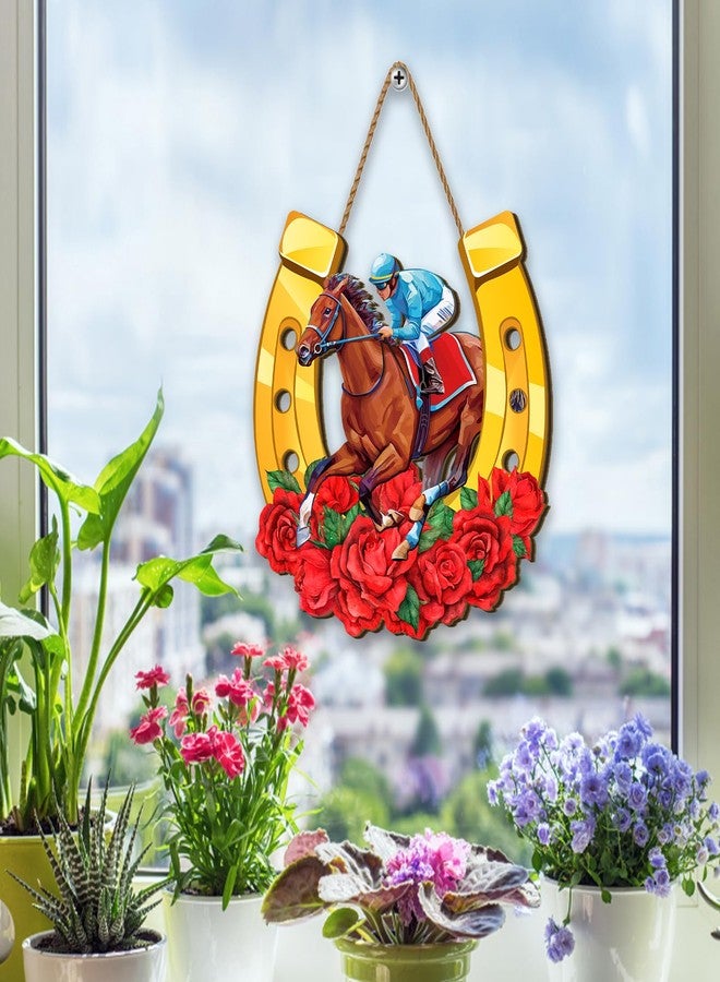 Yarcooly Kentucky Decorations Kentucky Hanging Sign Horse Racing Door Sign Kentucky House Decor Kentucky Party Decorations and Supplies for Home Party - Image 4