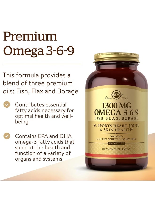 Solgar Omega 3-6-9 1300 mg 120 Softgels - Image 3