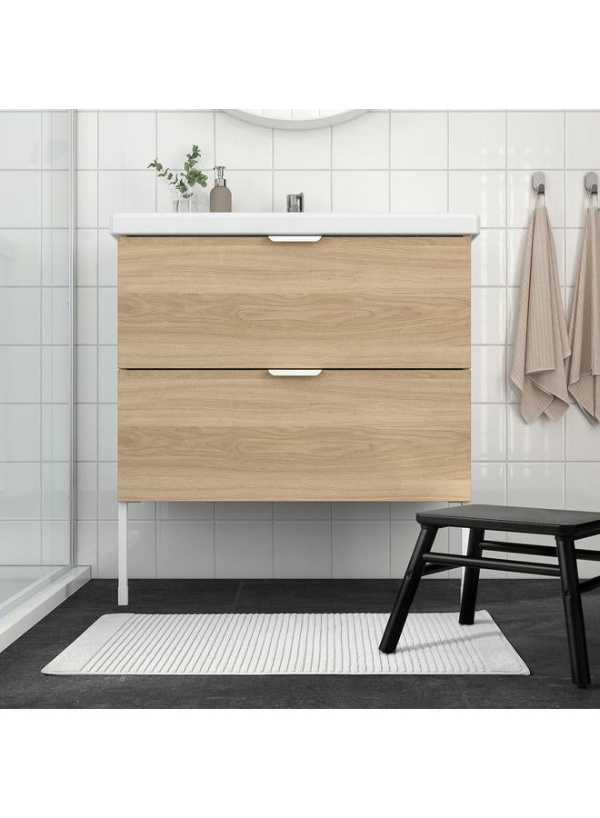 زبون سجادة حمام، بيضاء، 50×80 سم - Image 3