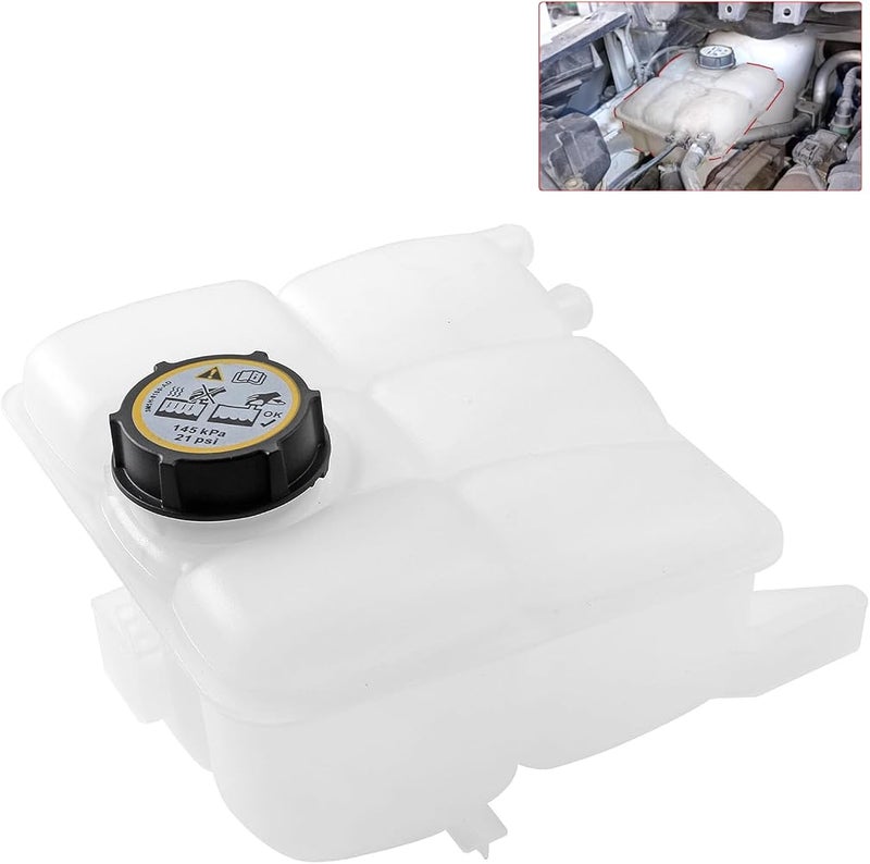Dtomi Engine Coolant Reservoir Radiator Tank, Expansion Tank with Cap, Compatible with Ford Vehicle C-Max 2013-2018, Escape 2013-2016, Focus 2012-2018, Transit Connect 2014-2016, Replace# 603-382 - Image 1