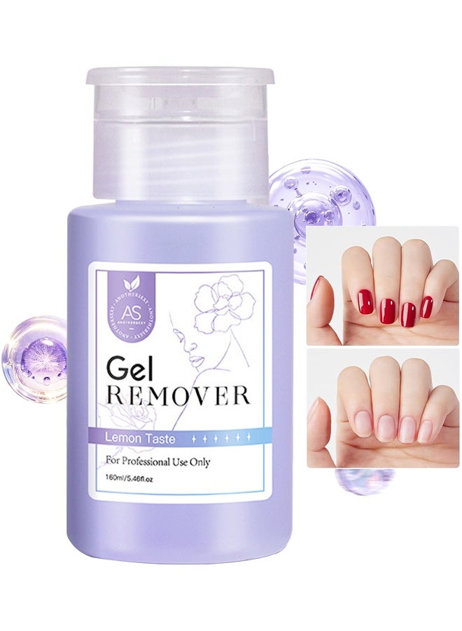 AS Gel Nail Polish Remover, Fast Nail Polish Gel Remover, Nail Polish Remover, Professional Gel Nail Polish Remover, Easily And Quickly Removes Nail Polish In 3-5 Minutes Without Damaging Nails 160ML - Image 1