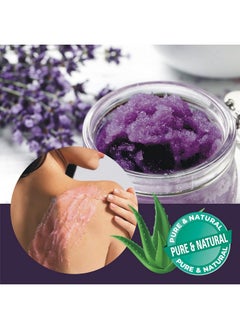 First Botany Lavender Oil Body Scrub Exfoliator With Shea Butter Stem Cells Grapefruit Oil Exfoliating Salt Scrub Body Face Souffle Helps Moisturizing Skin Acne Cellulite Dead Skin Scar Wrinkle 11Oz  - Image 4